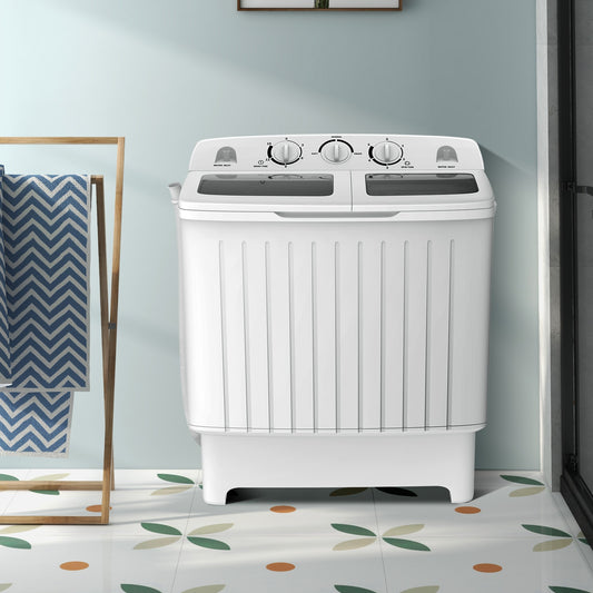 20 Lbs Portable Washing Machine, Built-In Gravity Drain, Gray Washing Machines Gray at Gallery Canada