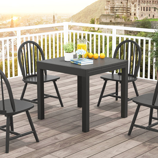 31.5-63 Inch Adjustable Patio Dining Table, For 4-6 Person, Gray