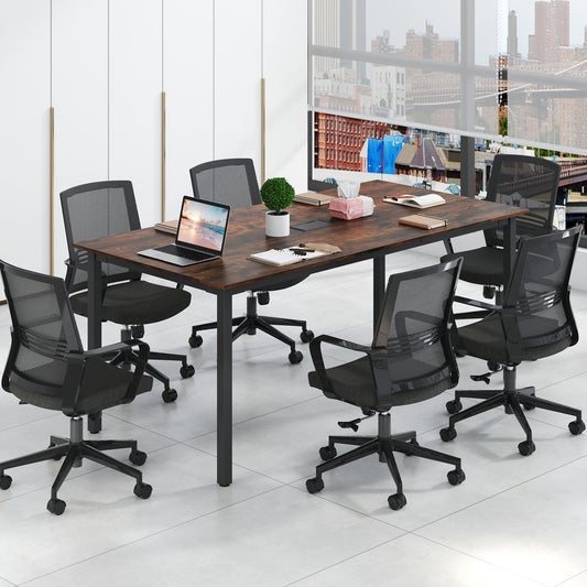 6 Feet Conference Table, Seats 8-10 People, Rustic Brown Office Desks Rustic Brown at Gallery Canada