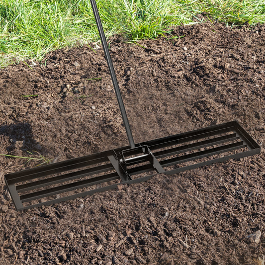 Lawn Leveling Rake, 46 x 10 Inch, Heavy Duty, Black Lawn Care Tools Black at Gallery Canada
