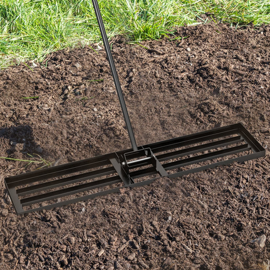 Lawn Leveling Rake, 46 x 10 Inch, Heavy Duty, Black Lawn Care Tools Black at Gallery Canada