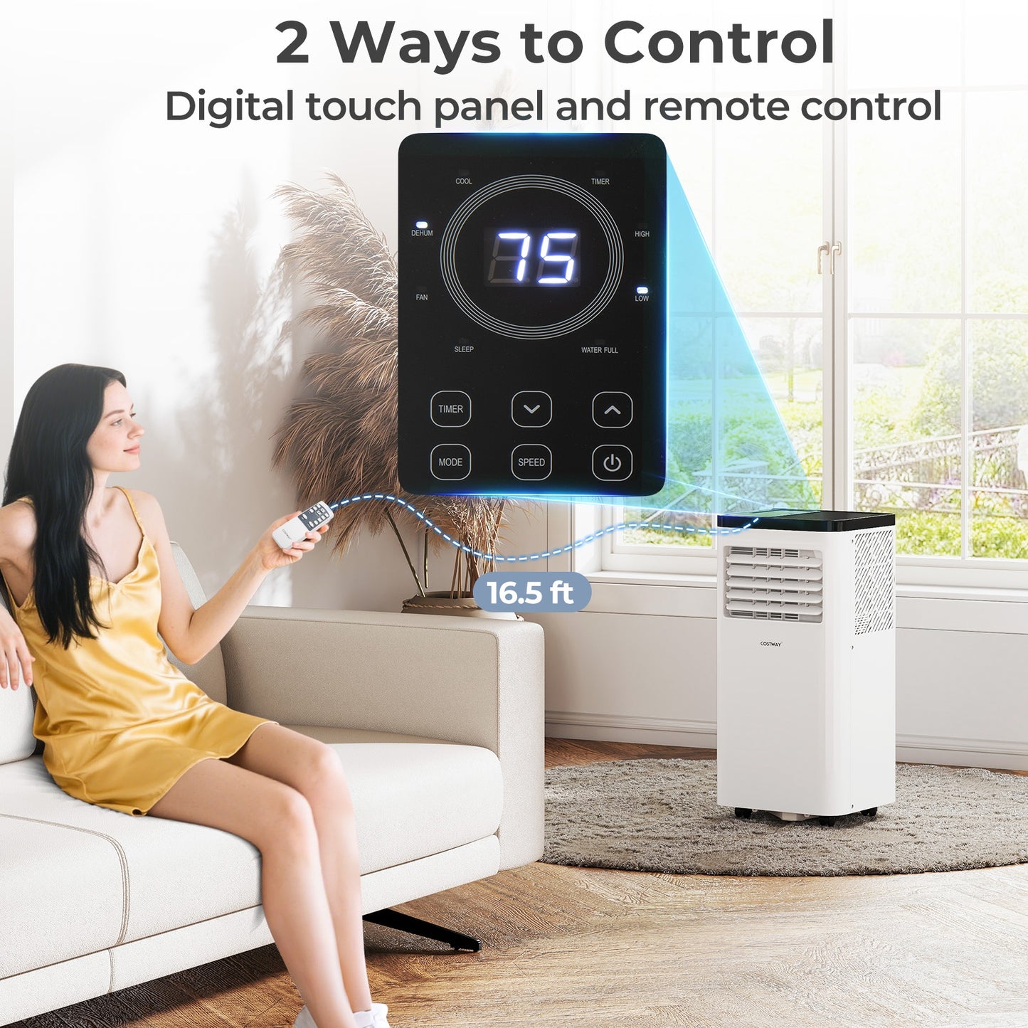 8000 BTU Portable Air Conditioner, Fan, Dehumidifier, White Portable Air Conditioners at Gallery Canada