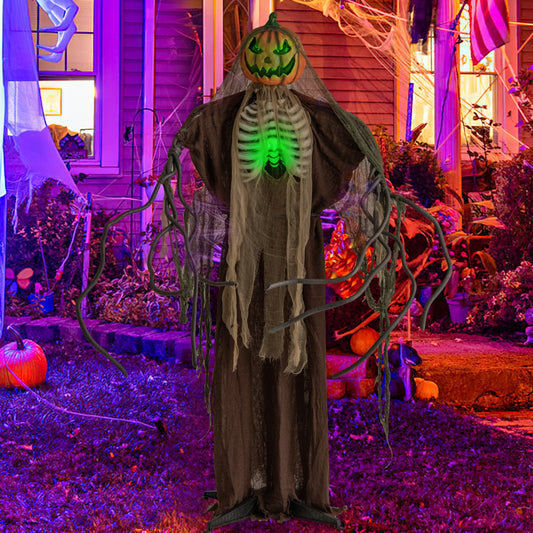 6 Feet Halloween Animatronic Ghost Pumpkin, Multicolor Halloween Multicolor at Gallery Canada