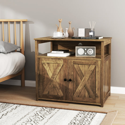 Cat Litter Box Enclosure, Double Barn Doors, Oak Cat Houses Oak at Gallery Canada