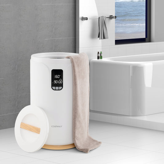 20L Hot Towel Warmer Bucket with 30/60/90 Min Heating Time, White Dryers White at Gallery Canada