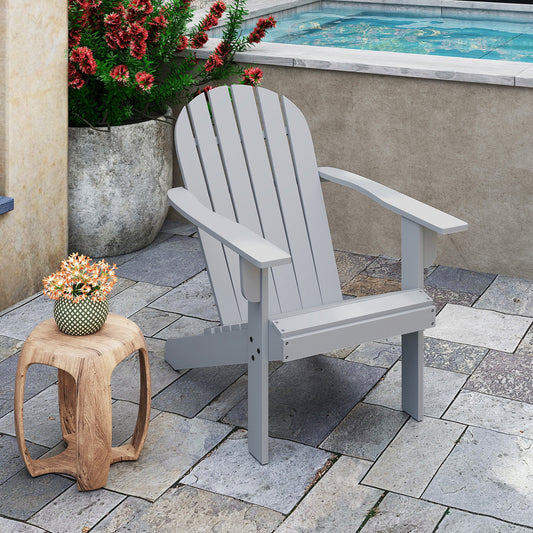 Acacia Wood Adirondack Chair, Patio Lounge, Gray Adirondack Chairs Gray at Gallery Canada