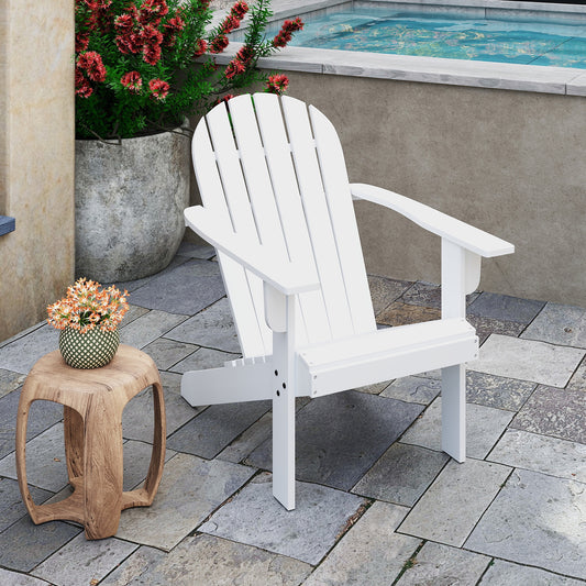 Acacia Wood Patio Adirondack Chair, White Adirondack Chairs White at Gallery Canada