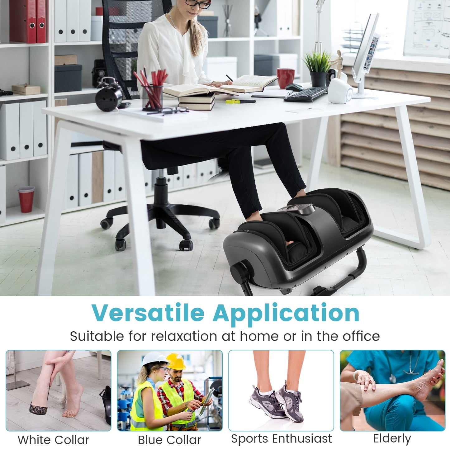 Foot And Calf Massager With Heat, Gray Foot Massager at Gallery Canada