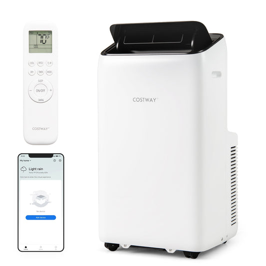 14000 BTU Inverter Portable Air Conditioner 3 in 1 Wifi Enabled AC Unit, White Portable Air Conditioners White at Gallery Canada