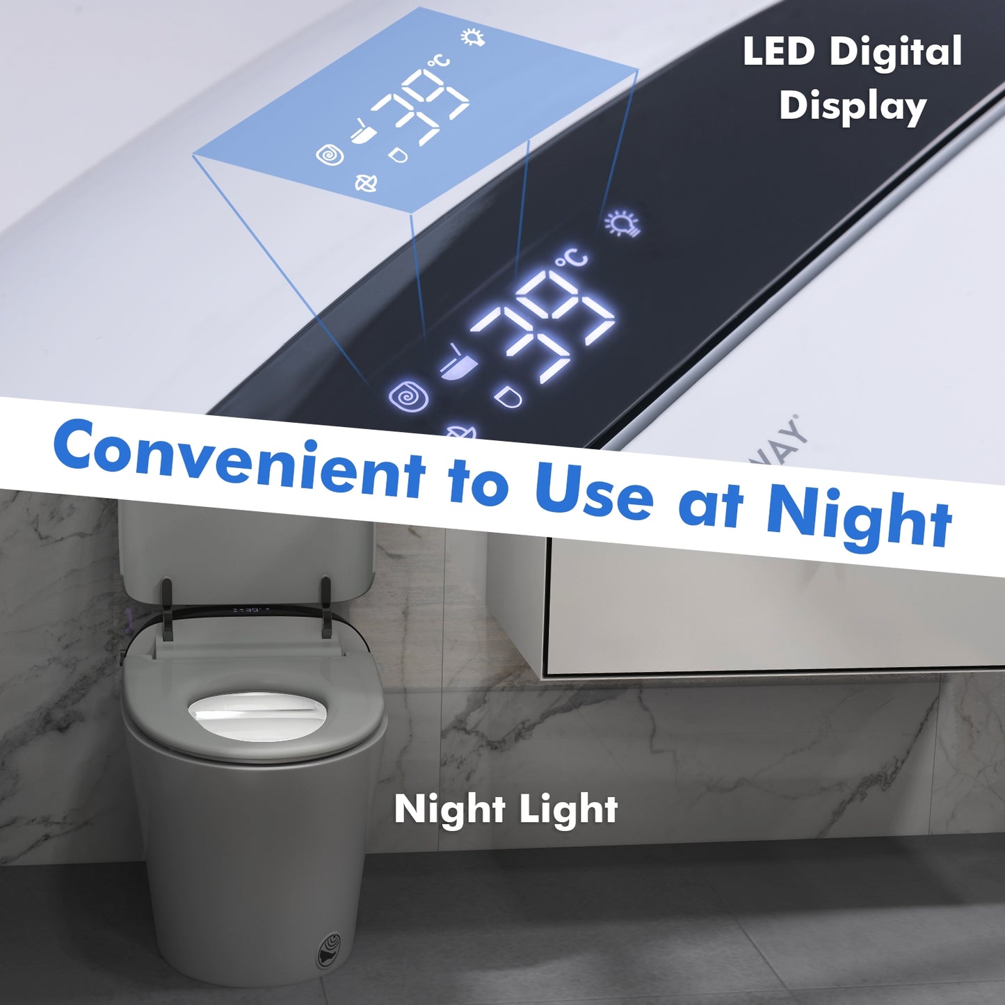 Elongated Smart Toilet Bidet, 1.28 GPF, Dual-Flush Toilet at Gallery Canada