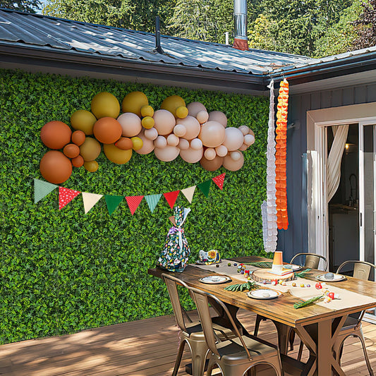 12 Pieces 20 x 20 Inch Artificial Greenery Foliage Panels with Insertable Branches, Green Decorative Fencing & Flooring Green at Gallery Canada