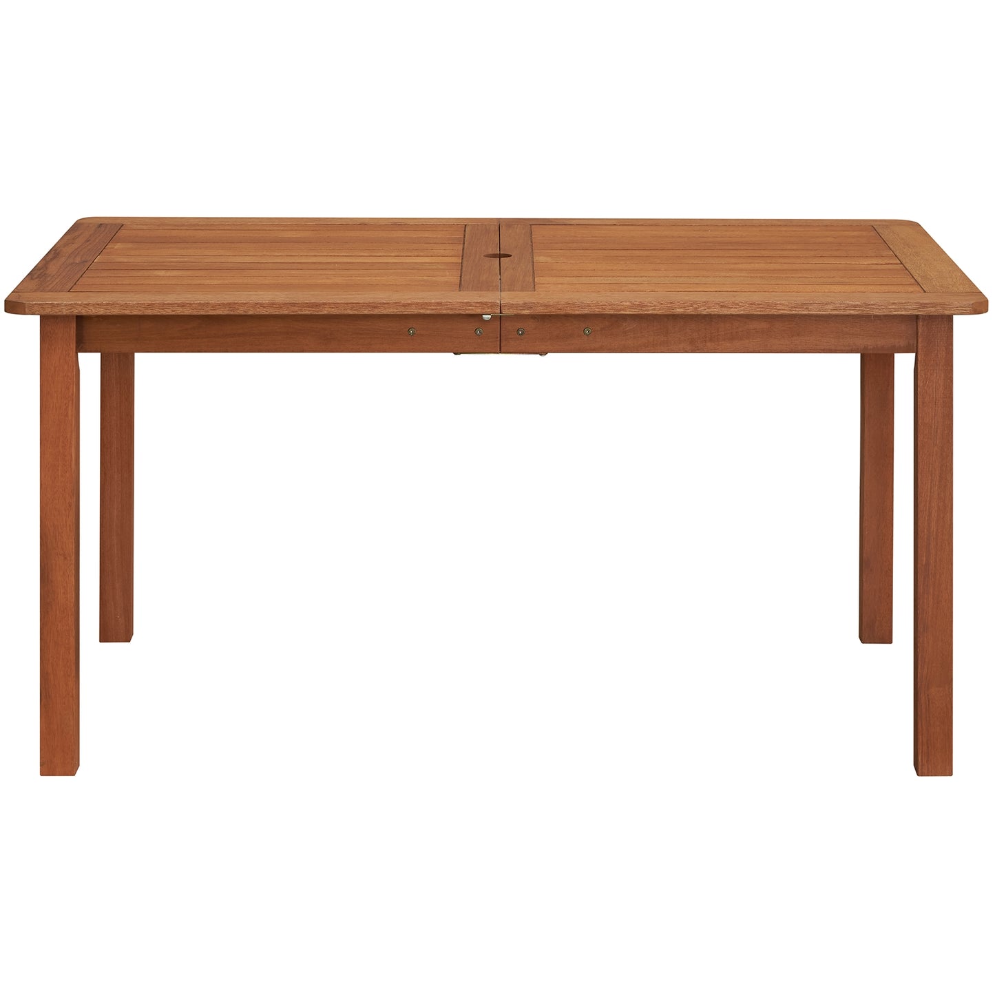 Patio Outdoor Solid Wood Dining Table with Umbrella Hole for 6, Natural Patio Dining Tables at Gallery Canada