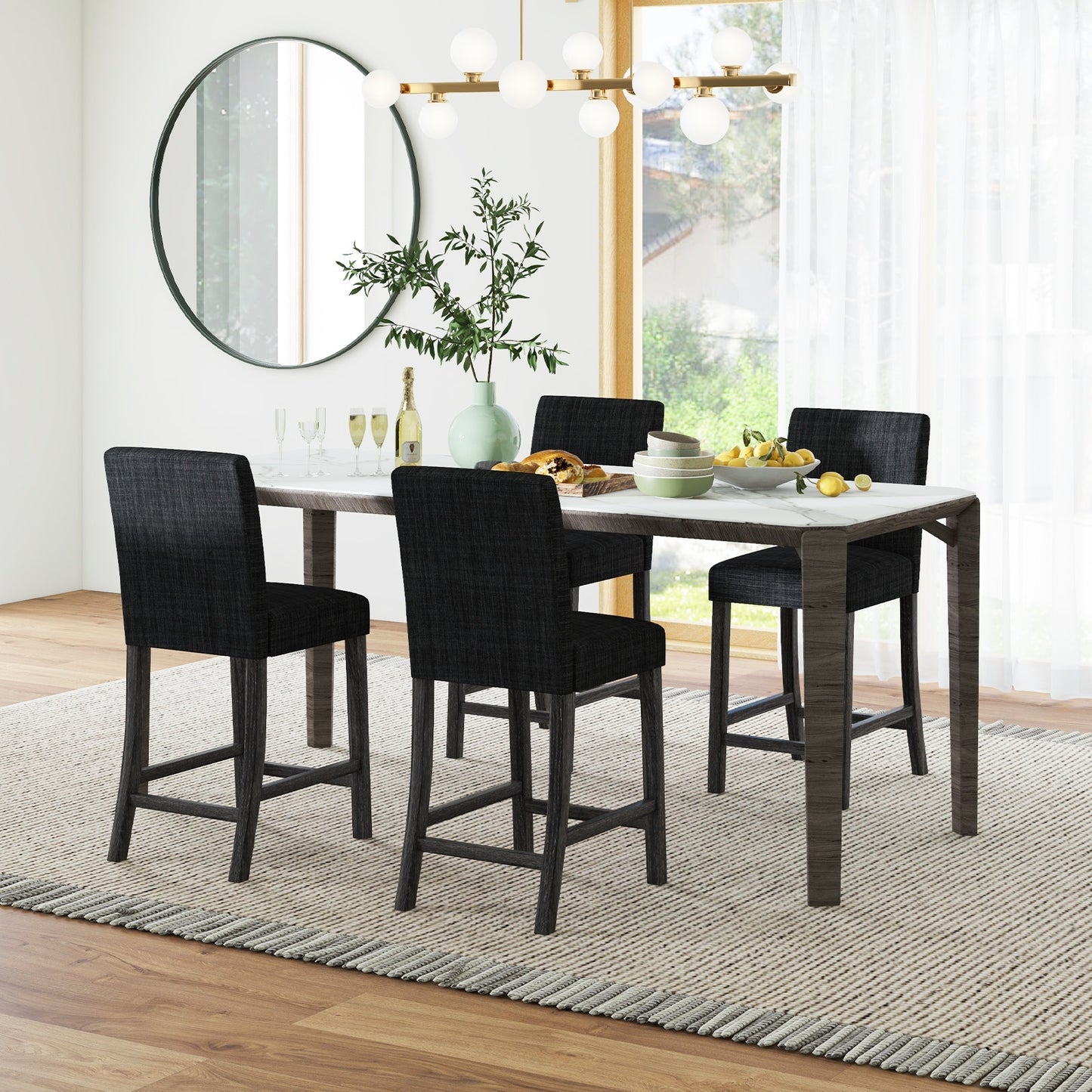 Counter Height Bar Stools, Set of 2, Gray Bar Stools at Gallery Canada