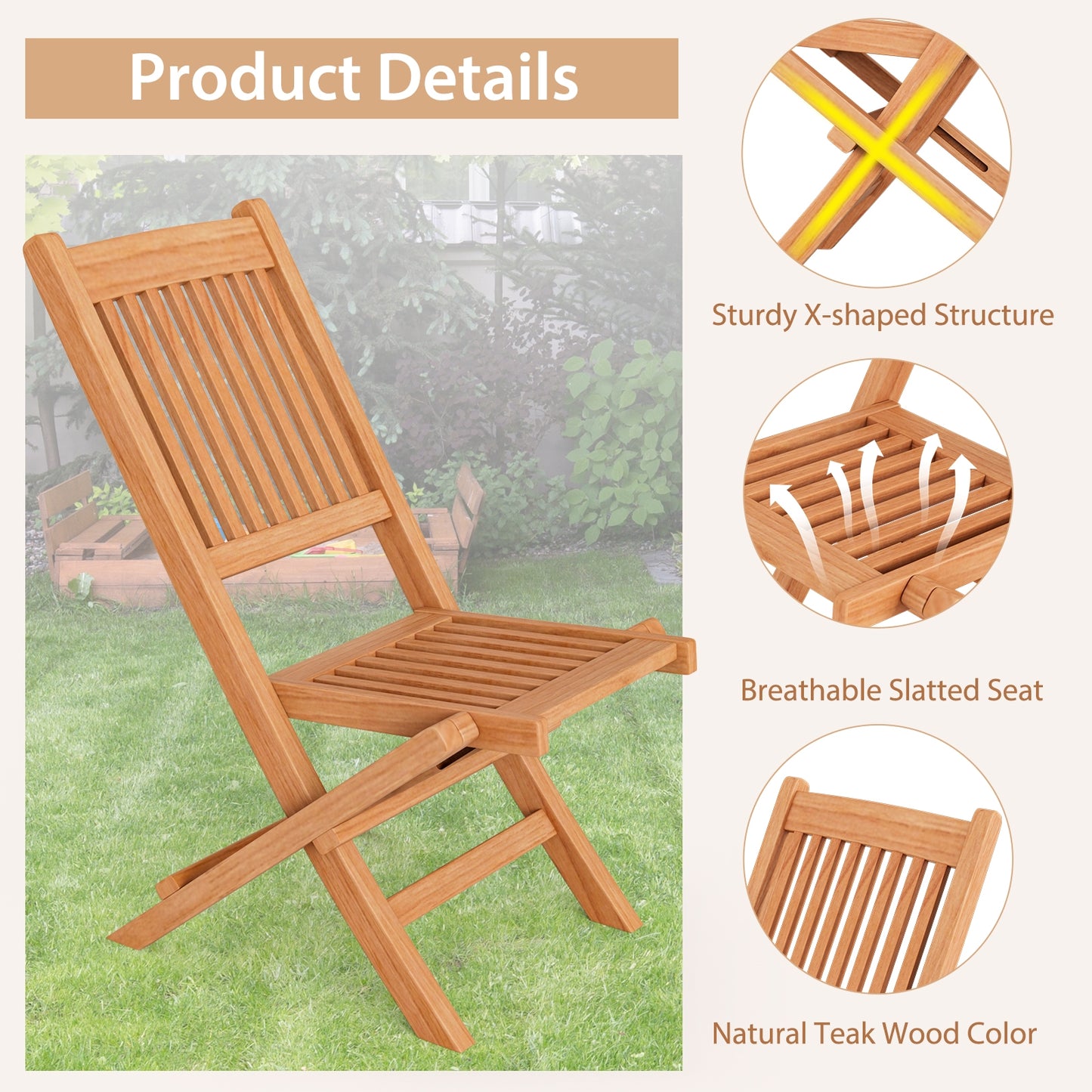 Outdoor Bistro Set, Slatted Seat And Tabletop Patio Dining Sets at Gallery Canada