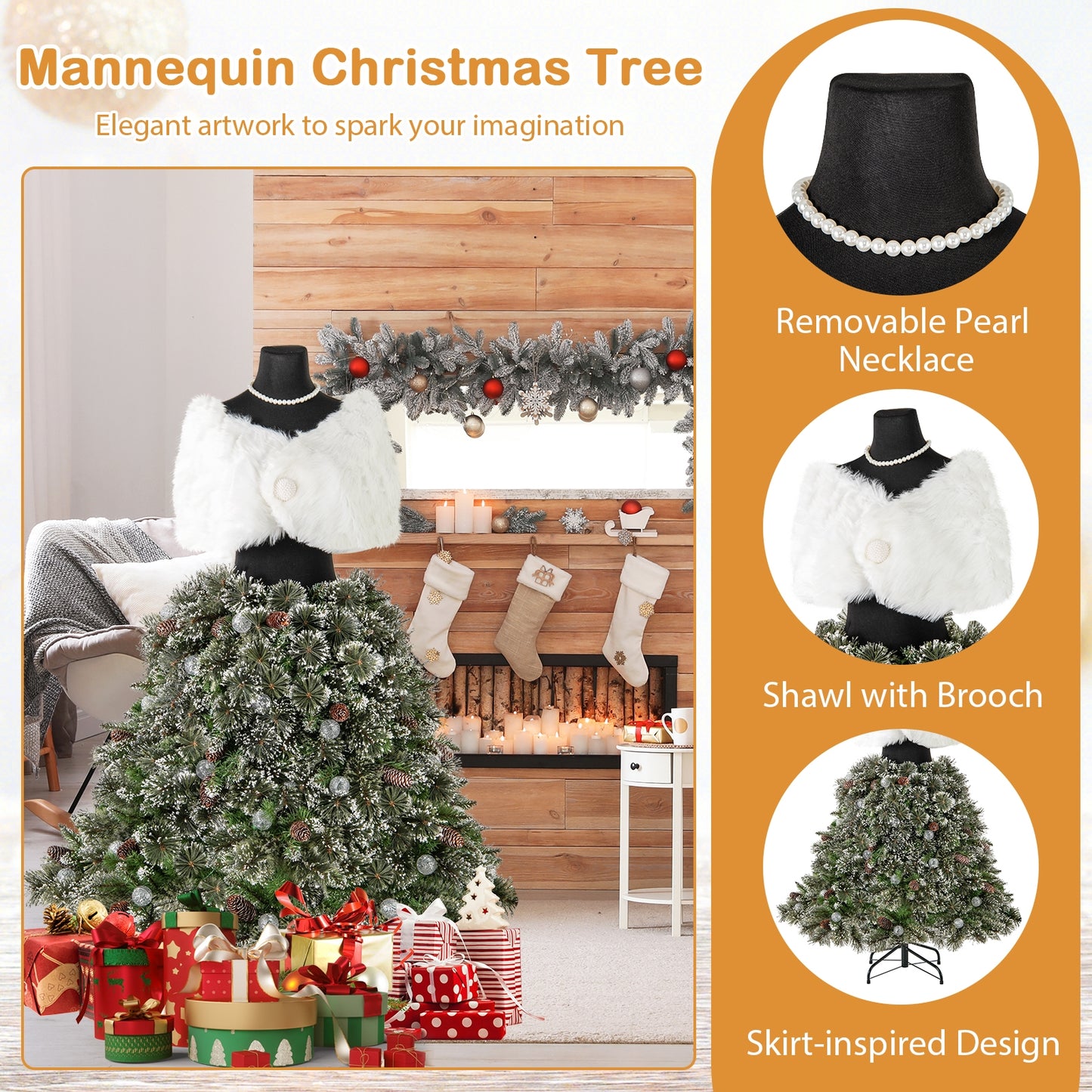 5 FT Pre-lit Artificial Christmas Tree, 465 Branch Tips, Green Christmas Tree at Gallery Canada