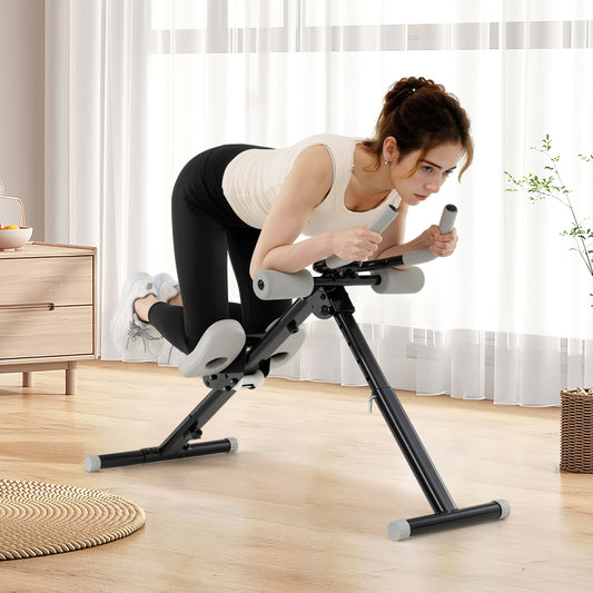 Adjustable Abdominal Trainer, Foldable Ab Cruncher, Black Rowing Machines Black at Gallery Canada