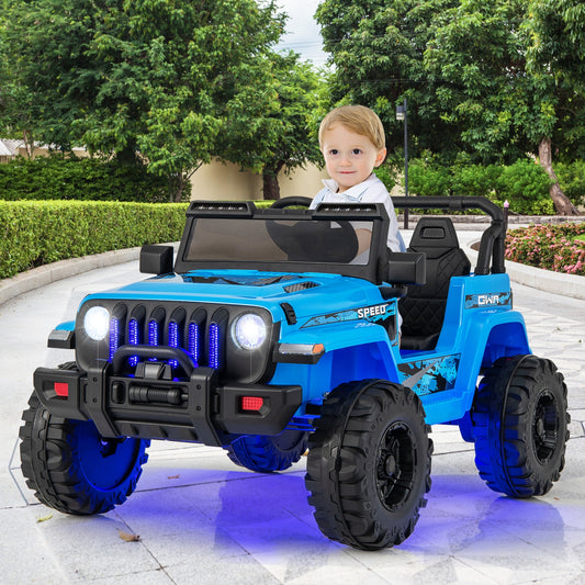 12V Kids Ride-On Jeep Car, 2.4G Remote Control, Blue Powered Ride On Toys Blue at Gallery Canada