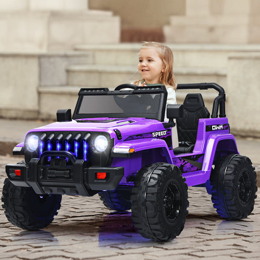 12V Kids Ride-on Jeep Car with 2.4 G Remote Control, Purple Powered Ride On Toys Purple at Gallery Canada