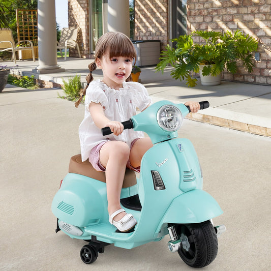 Kids Ride On Motorcycle, LED Headlight, Horn Sound, Green Powered Ride On Toys Green at Gallery Canada