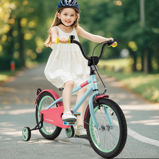 Kids Bike, Adjustable Handlebar And Saddle, 16 Inches, Blue Kids Bike Blue at Gallery Canada