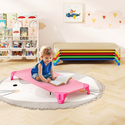 Portable 6 Pack Stackable Daycare Cots Sleeping Bed for Kids 52 Inch, Multicolor Toddler Beds Multicolor at Gallery Canada