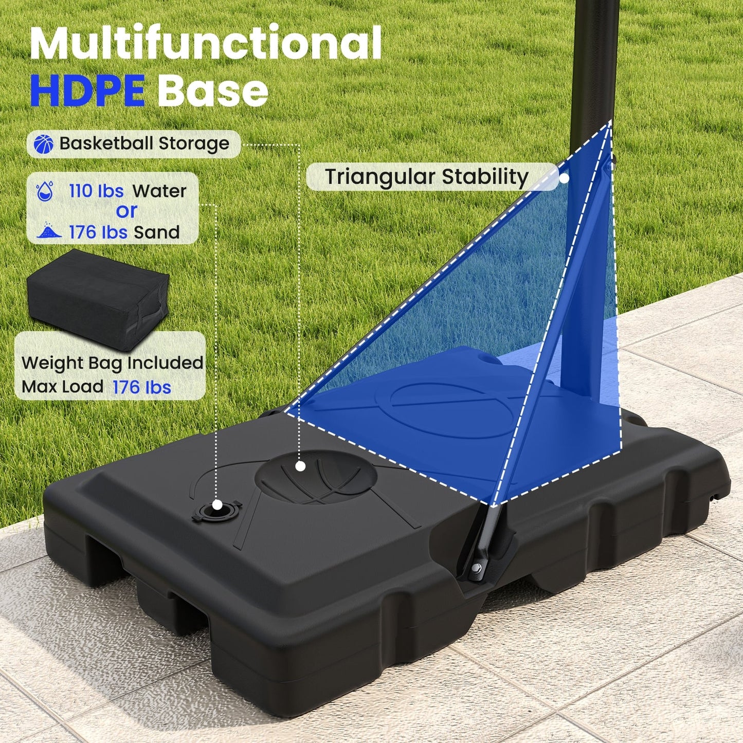 Portable Basketball Hoop, Adjustable Goal System Sport Equipments at Gallery Canada