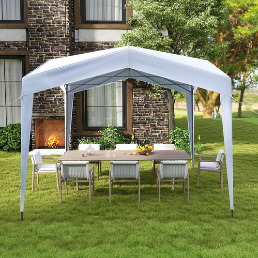 Pop Up Canopy Tent With Wheeled Bag, 8 Stakes 4 Ropes, White Canopies White at Gallery Canada
