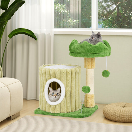 Cat Tree With Sisal Scratching Posts, Dangling Ball, Green Cat Trees Condos & Scratchers Green at Gallery Canada