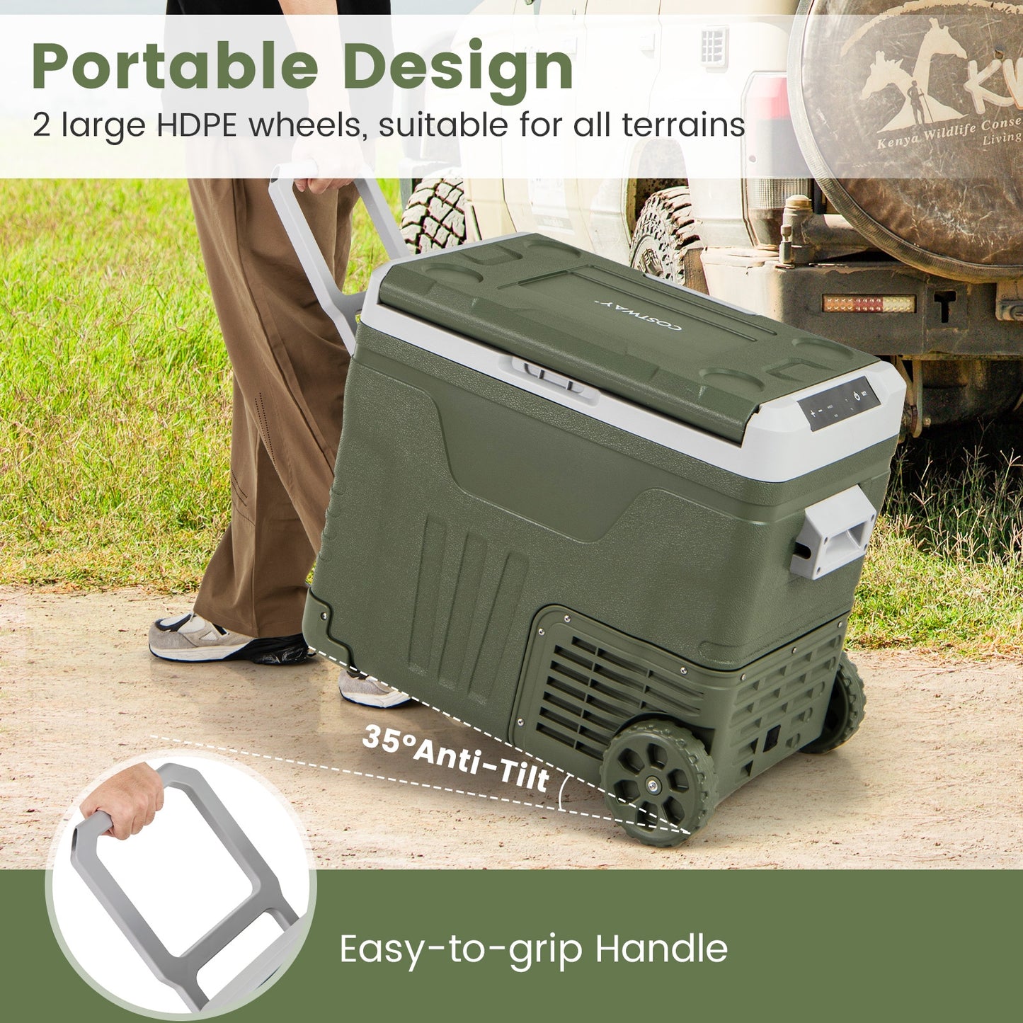 12 Volt Portable Car Refrigerator, 50L Adjustable Range Coolers at Gallery Canada