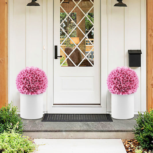 Artificial Plant Topiary Balls, Faux Boxwood Decorative Balls, Pink Faux Plants Pink at Gallery Canada
