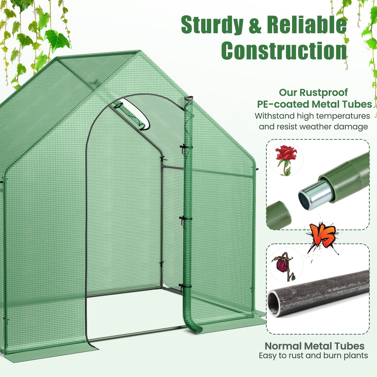 Portable Outdoor Warm House, PE Cover, Roll-Up Zippered Door Greenhouses at Gallery Canada
