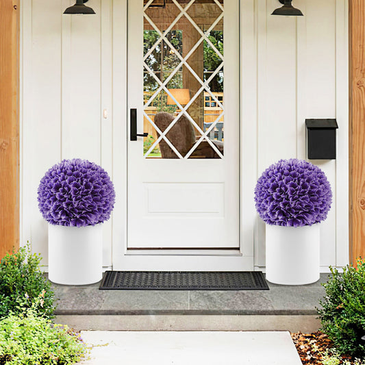 Artificial Plant Topiary Balls, Faux Boxwood, Purple Faux Plants Purple at Gallery Canada