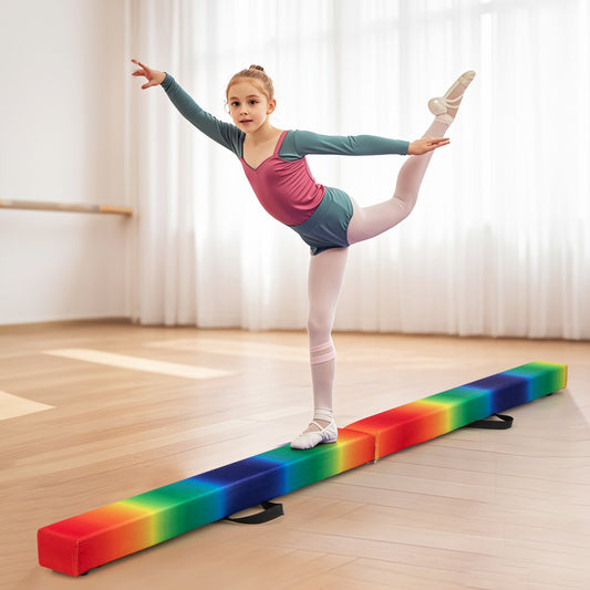 7 Feet Folding Portable Floor Balance Beam, Multicolor Toy Sports Multicolor at Gallery Canada