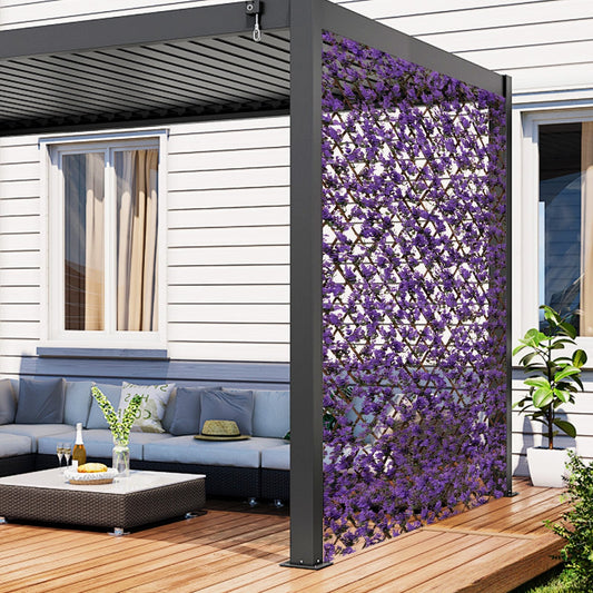 Eucalyptus Fencing Panel, Willow Frame, Balcony Patio, Purple Faux Plants Purple at Gallery Canada
