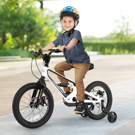 16 Inch Kids Bike, Magnesium Alloy, Adjustable, Aged 4-7, White Kids Bike White at Gallery Canada