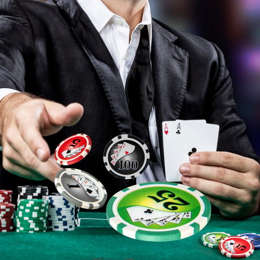 Texas Holdem Poker Chip Set, 300 Pieces, Black Game Room Black at Gallery Canada