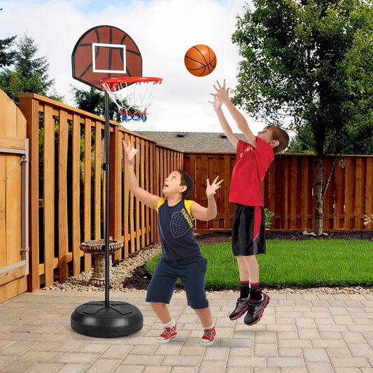 Height Adjustable Kids Basketball Hoop With Dart Board, Black Sport Equipments Black at Gallery Canada