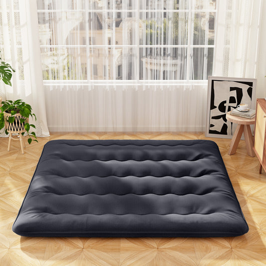 Futon Mattress With Washable Cover, Foldable Mat, King Size, Black Mattresses Black at Gallery Canada