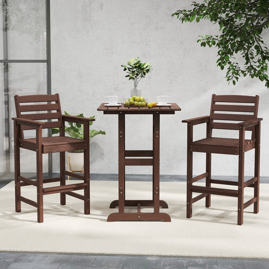 HDPE Adirondack Bar Chairs Set of 2, Brown Adirondack Chairs Brown at Gallery Canada