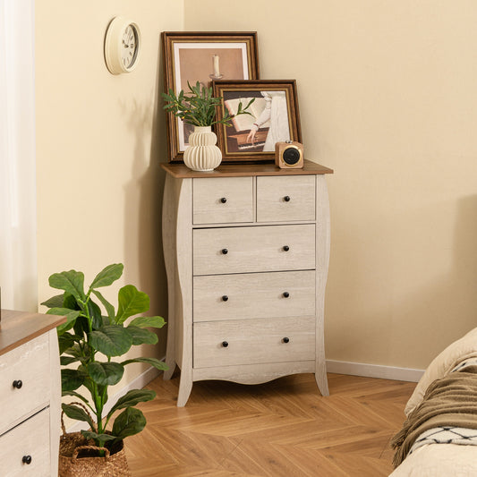 Closet Storage Organizer, 5 Fabric Drawers, Anti-Tipping Kit, Gray Nightstands Gray at Gallery Canada