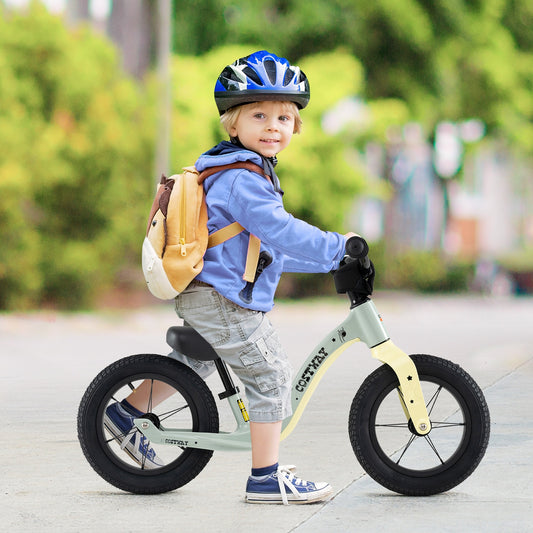 12-Inch Balance Bike, Adjustable Seat, Rotatable Handlebar, Green Balance Bikes Green at Gallery Canada