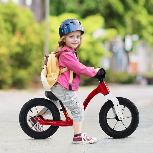 12-Inch Balance Bike with Adjustable Seat and Rotatable Handlebar for Over 36 Months Old, Red Balance Bikes Red at Gallery Canada