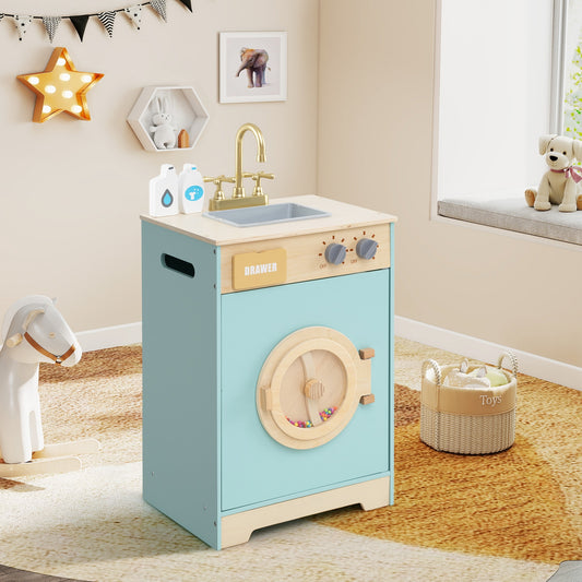Kids Washer Playset Toy Washing Machine, Blue