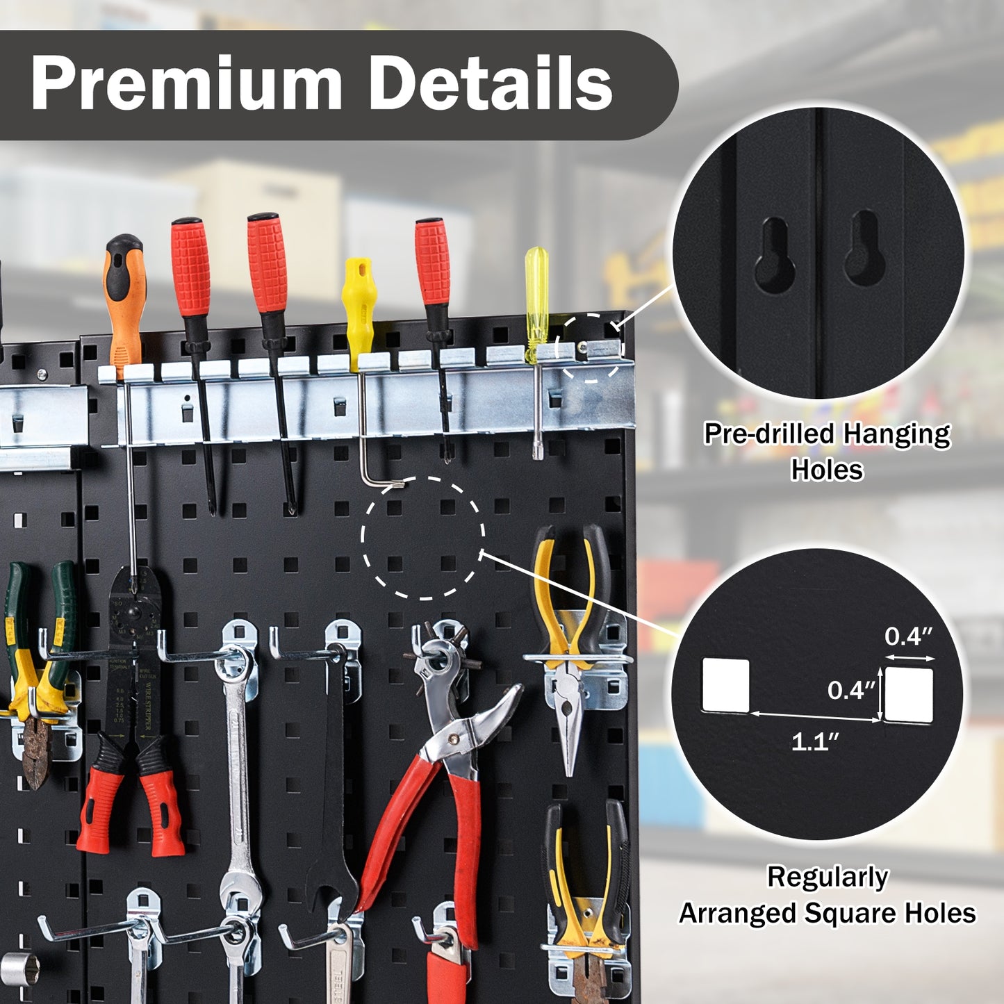 Wall Mounted Pegboard Kit, 3 Pegboards, Garage Workshop, Black Garages at Gallery Canada