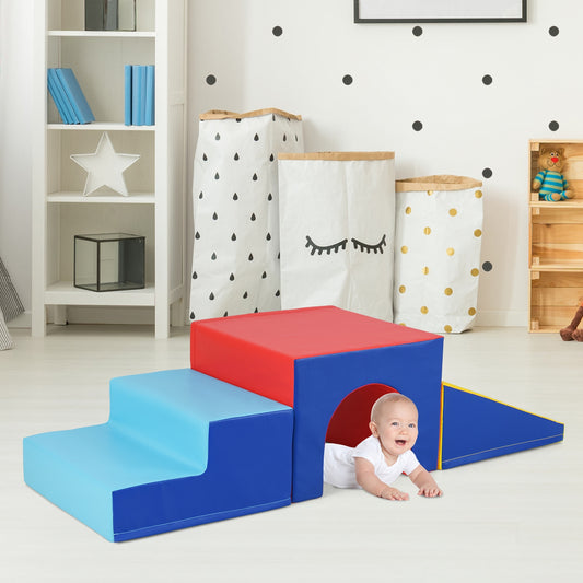 Climb and Crawl Foam Block Play Set for Infant Baby, Yellow Climbers & Slides Yellow at Gallery Canada