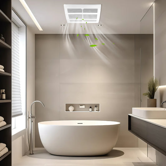 200 CFM Bathroom Exhaust Fan, Metal Housing, 6 Inches Duct, 200 Sq.Ft, White Ventilation Fans White at Gallery Canada