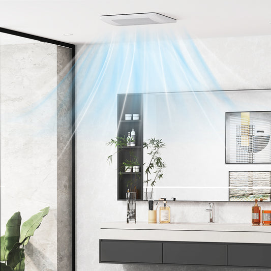 50/80/110 CFM Ceiling Mount Bathroom Fan with Pick-A-Flow and 4 Inches Duct, White Ventilation Fans White at Gallery Canada
