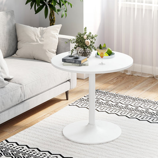 Round Bistro Table 40 Inch Bar Height Tall Coffee Cocktail Table-Set of 2, White Coffee Tables White - 40 Inch Set of 2 at Gallery Canada