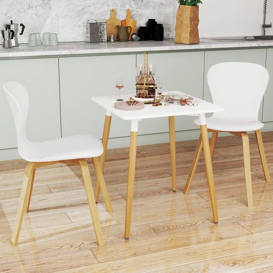 Square Dining Table With Adjustable Foot Pads, White Dining Tables White at Gallery Canada