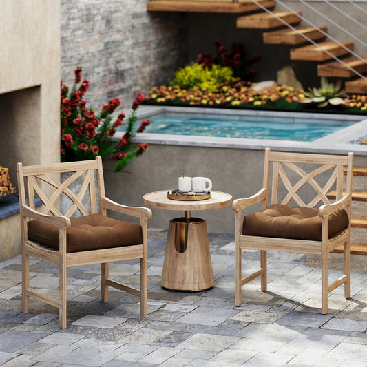 21 Inch x 21 Inch Patio Chair Seat Cushion, Indoor Outdoor, Coffee Outdoor Furniture Accessories Coffee at Gallery Canada
